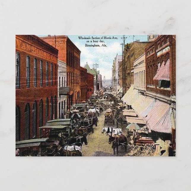 Old Postcard - Morris Ave, Birmingham, Alabama (Front)