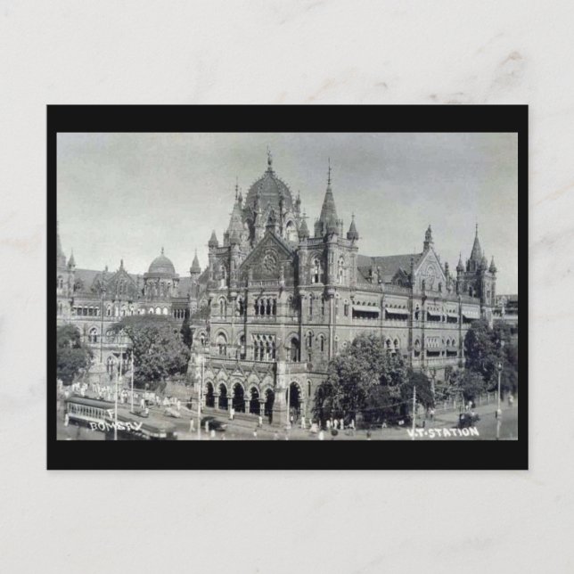 Old Postcard - Mumbai, Victoria Terminus (Front)