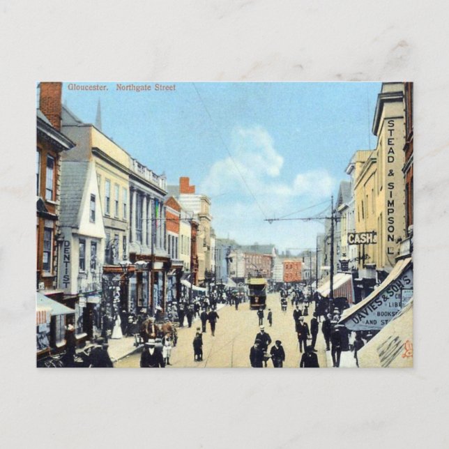 Old Postcard - Northgate St, Gloucester, England (Front)