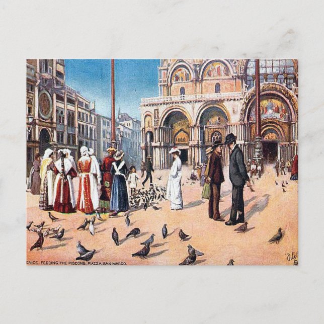 Old Postcard - Piazza San Marco, Venice (Front)