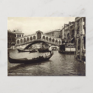 Old Postcard - Ponte di Realto, Venezia