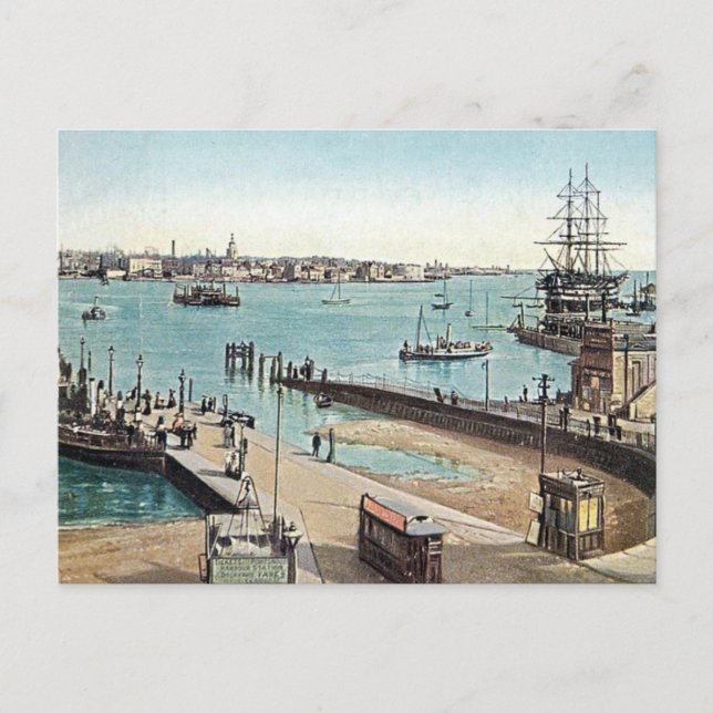 Old Postcard - Portsmouth Harbour (Front)