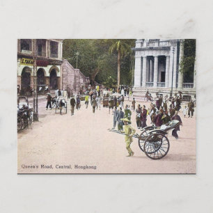 Old Postcard - Queen's Road, Hong Kong