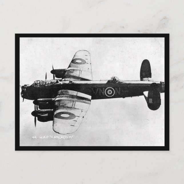 Old Postcard - RAF Lancaster Bomber (Front)