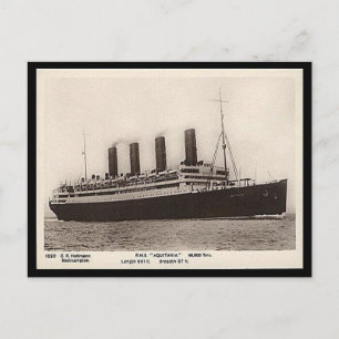 Old Postcard - RMS Aquitania