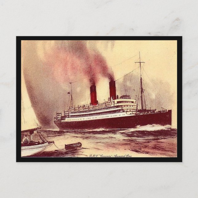 Old Postcard - RMS Caronia, Cunard Line (Front)