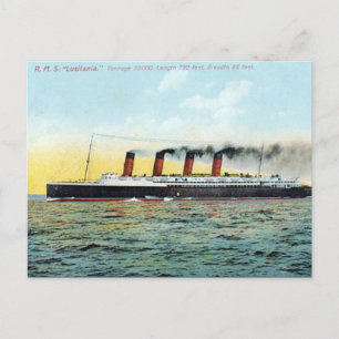 Old Postcard - RMS Lusitania