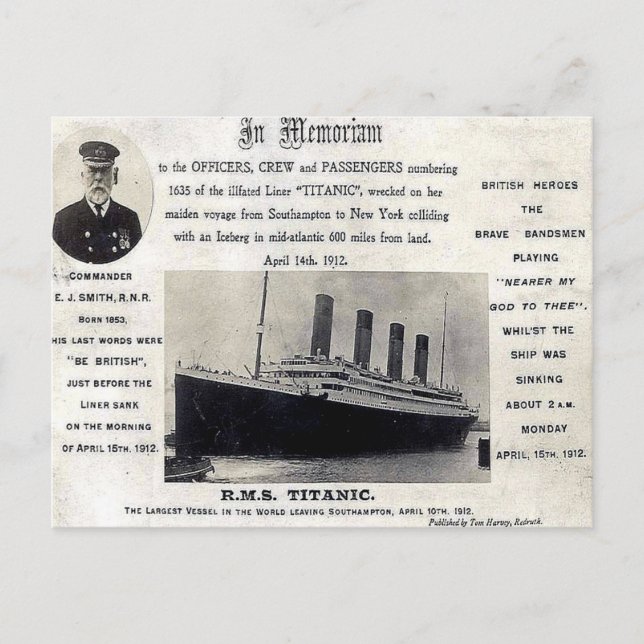 Old Postcard - RMS "Titanic" (Front)