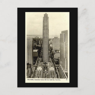 Old Postcard, Rockefeller Centre, New York City Postcard
