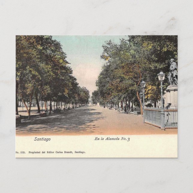 Old Postcard - Santiago, Chile (Front)