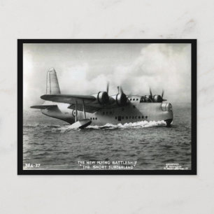 Old Postcard - Short Sunderland Flying Boat