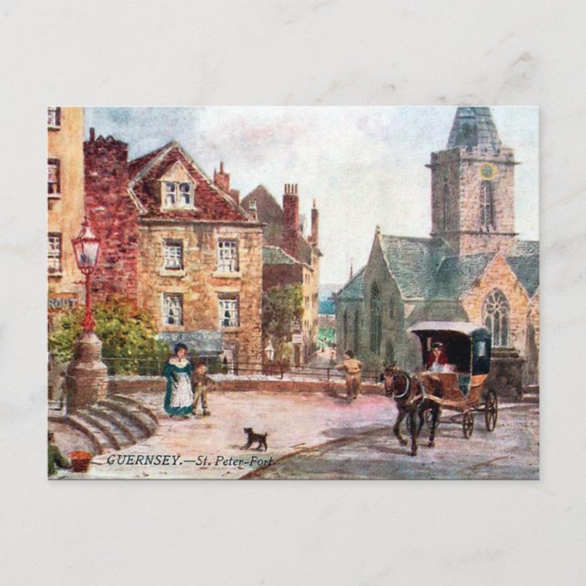 Old Postcard - St Peter Port, Guernsey (Front)