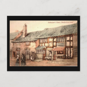 Old Postcard - Stratford-upon-Avon, Shakespeare's