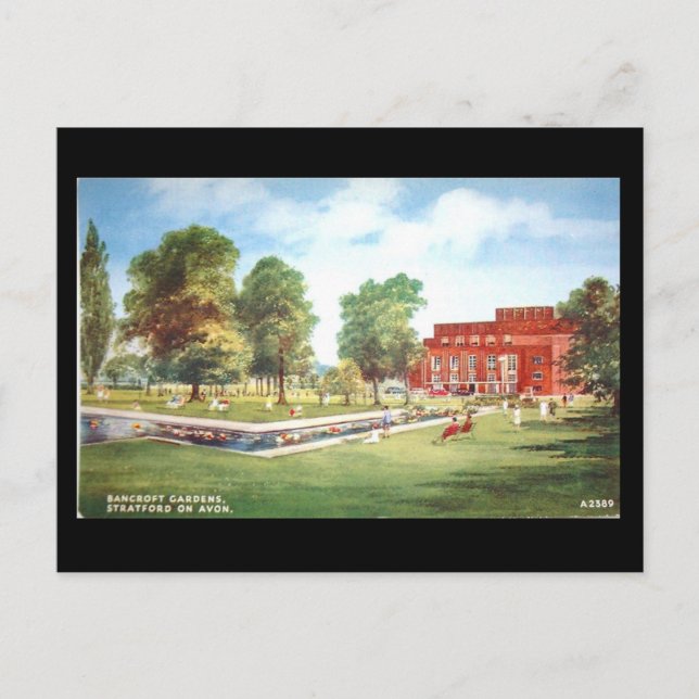 Old Postcard, Stratford-upon-Avon, Theatre Postcard (Front)