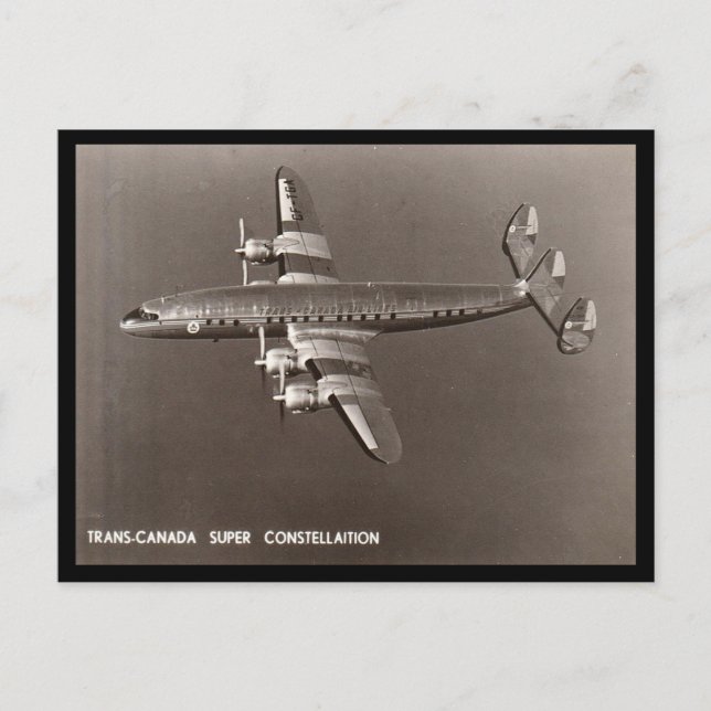 Old Postcard - Super Constellation (Front)