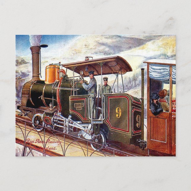 Old Postcard - Switzerland, Rigi Rack Railway (Front)