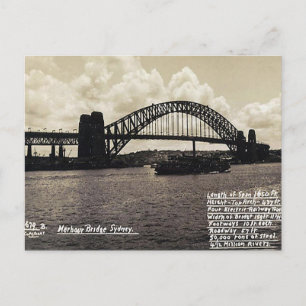 Old Postcard - Sydney Harbor Bridge
