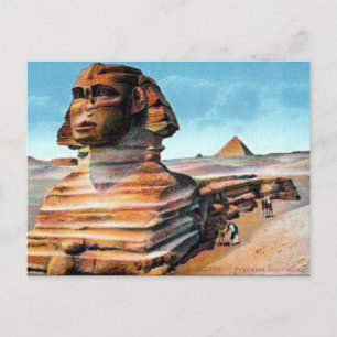 Old Postcard - The Sphinx, Cairo, Egypt