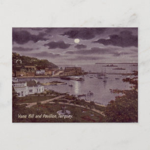 Old Postcard - Torquay by Moonlight