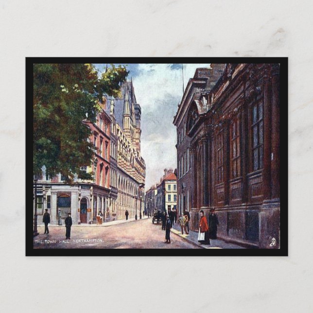 Old Postcard - Town Hall, Northampton (Front)