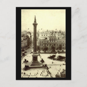 Old Postcard - Trafalgar Square, London