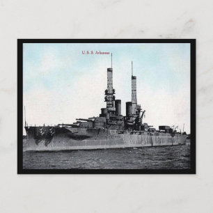 Old Postcard - US Battleship Arkansas