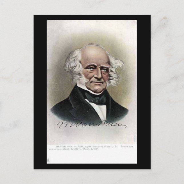 Old Postcard - US President Martin Van Buren (Front)