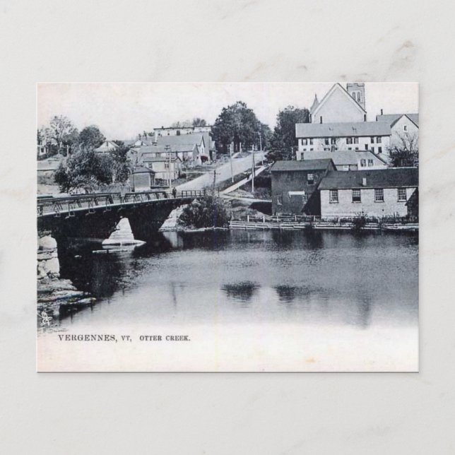 Old Postcard - Vergennes, Vermont, USA (Front)