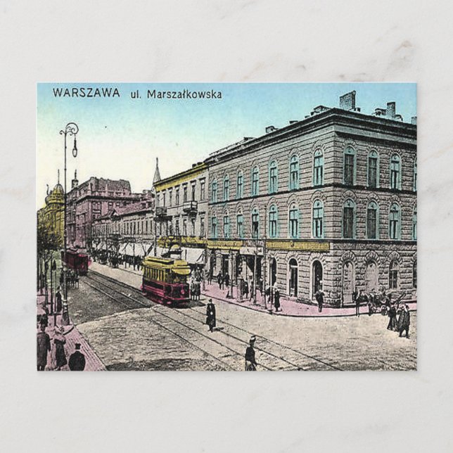 Old Postcard - Warsaw, Poland (Front)