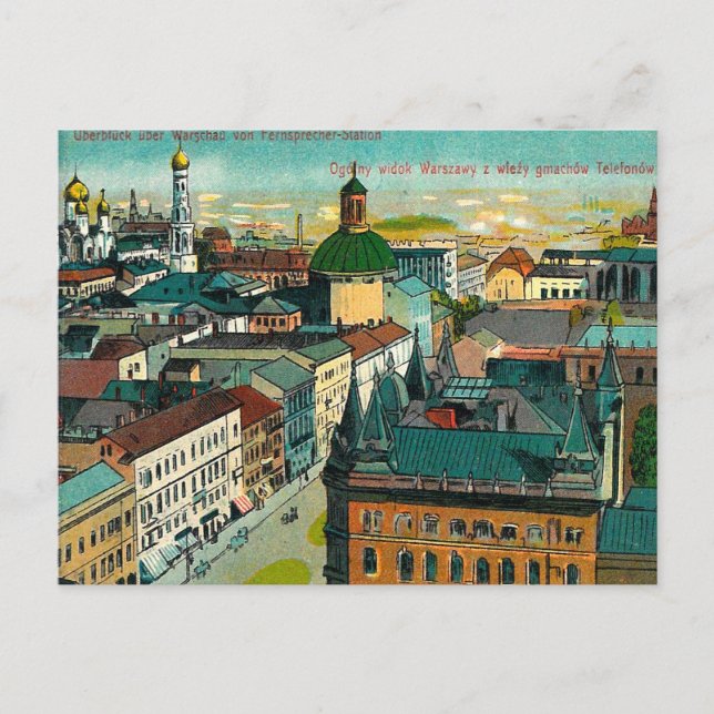 Old Postcard - Warsaw, Poland (Front)