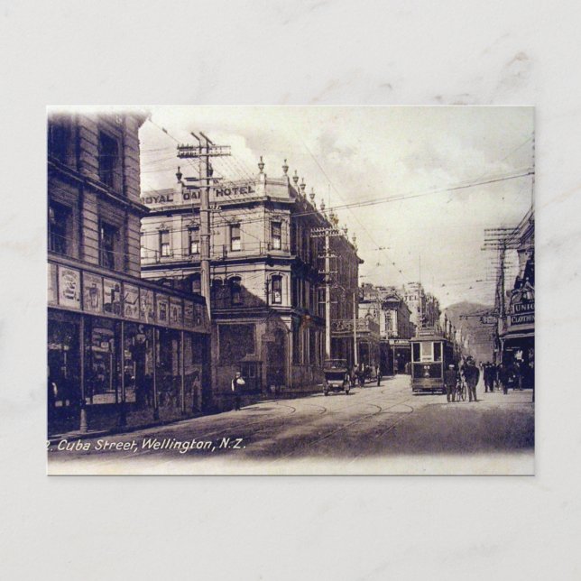 Old Postcard - Wellington, New Zealand (Front)
