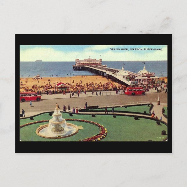 Old Postcard, Weston-super-Mare, Grand Pier Postcard (Front)