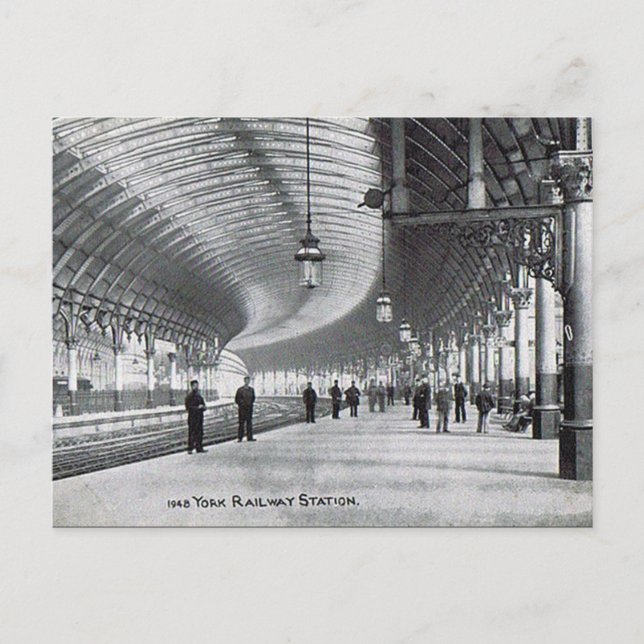 Old Postcard - York Railway Station (Front)