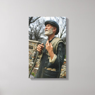 Old Potato man statue Sioux Falls SD Mckennan Park Canvas Print