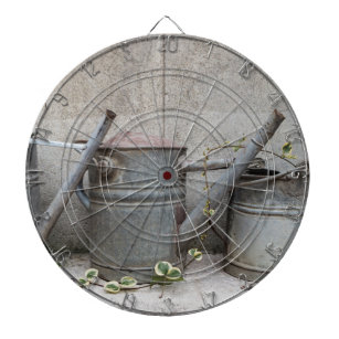 old pots and pans dartboard