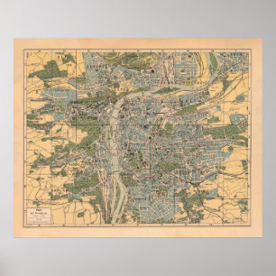 Old Prague Map (1925)  Poster