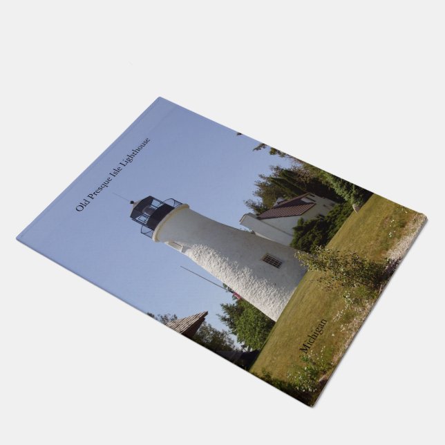 Old Presque Isle Lighthouse door mat (Angled)