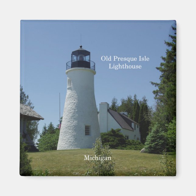 Old Presque Isle Lighthouse magnet (Front)