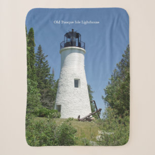 Old Presque Isle Lighthouse sherpa blanket