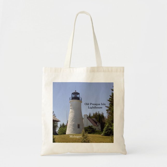 Old Presque Isle Lighthouse tote bag (Front)