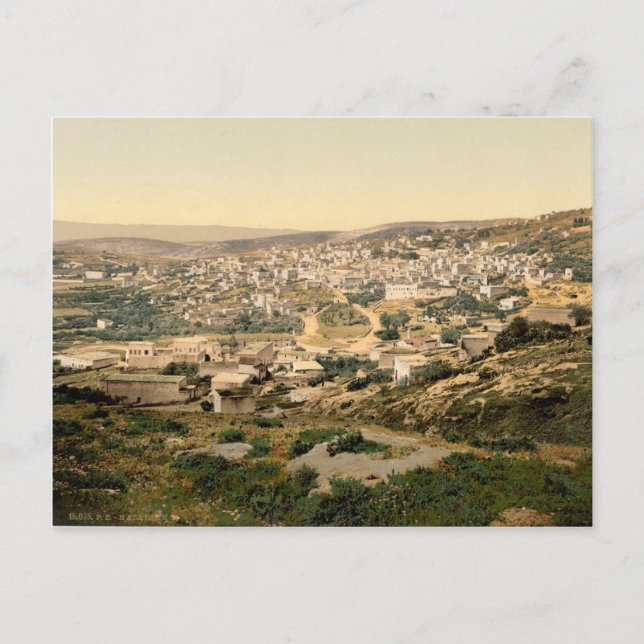 Old print of Nazareth, in the holy land Postcard (Front)