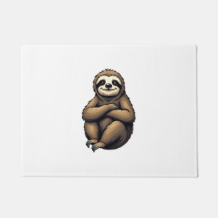 Old Print Sloth Art Vintage Graphic 2 Doormat