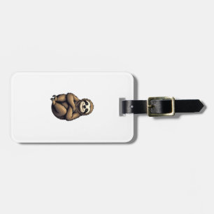 Old Print Sloth Art Vintage Graphic 2 Luggage Tag