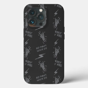Old Punks Never Die Skeleton Rock On Gothic  iPhone 13 Pro Case