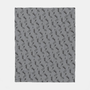 Old Punks Never Die Skeleton Rock On Gothic  Fleece Blanket