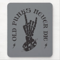 Old Punks Never Die Skeleton Rock On Gothic 