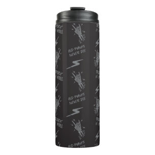 Old Punks Never Die Skeleton Rock On Gothic  Thermal Tumbler