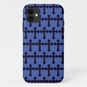 Old purple christian cross iPhone 11 case