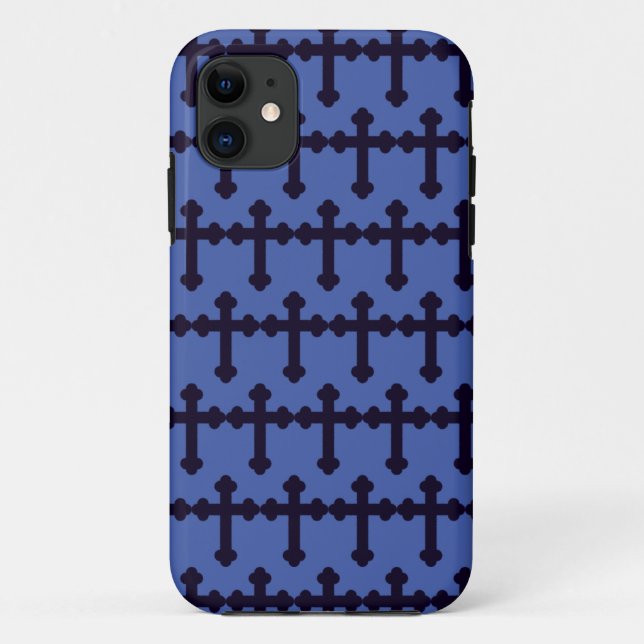 Old purple christian cross Case-Mate iPhone case (Back)