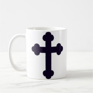 Old purple christian cross coffee mug